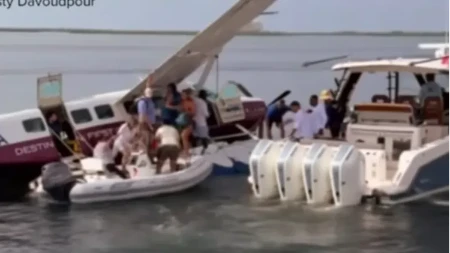 Avion s Amerikancima srušio se na Bahamima! Putnici snimili udar