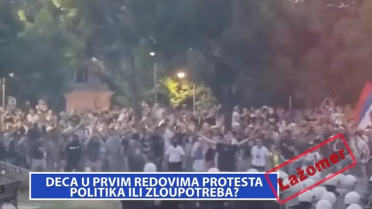 Lažomer: Deca u prvim redovima protesta - politika ili zloupotreba?