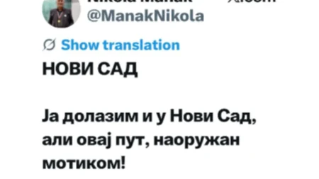 "Dolazim, ali naoružan motikom" Osvanula bolesna pretnja pred skup simpatizera SNS u Novom Sadu