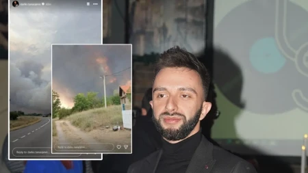 Drama ispred kuće Darka Tanasijevića: Voditelj snimio kako vatra guta Deliblatsku peščaru 