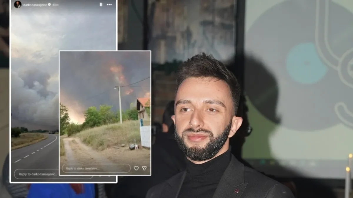 Drama ispred kuće Darka Tanasijevića: Voditelj snimio kako vatra guta Deliblatsku peščaru 