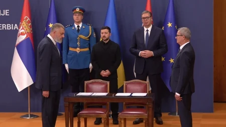 Vučić i Zelenski u Palati Srbija: U toku potpisan važan dokument