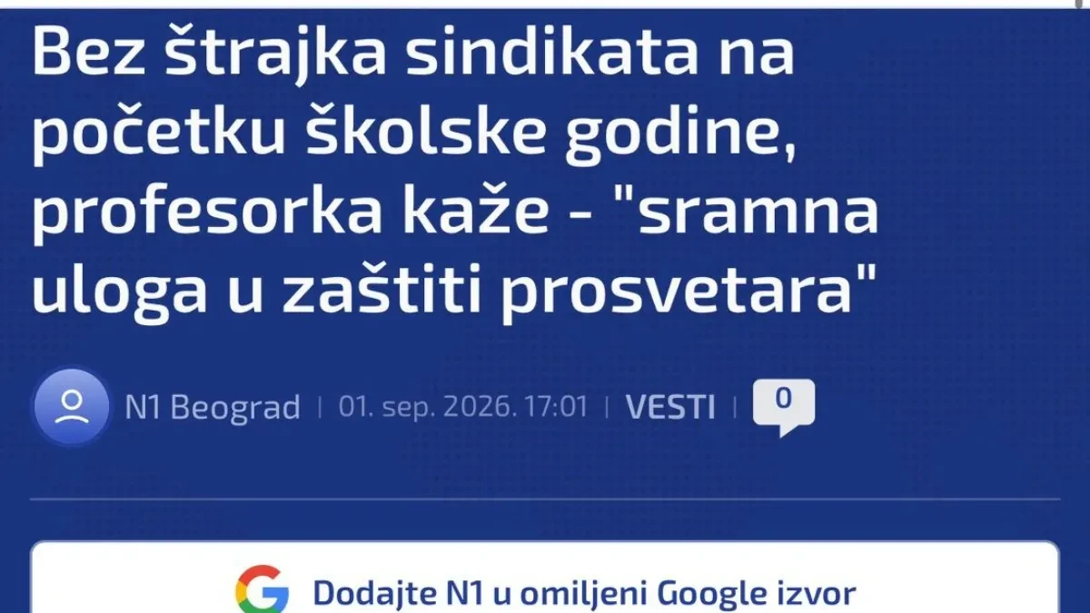 Pukli: Blokaderi lude jer 1. septembra nije bio štrajk prosvetnih radnika!
