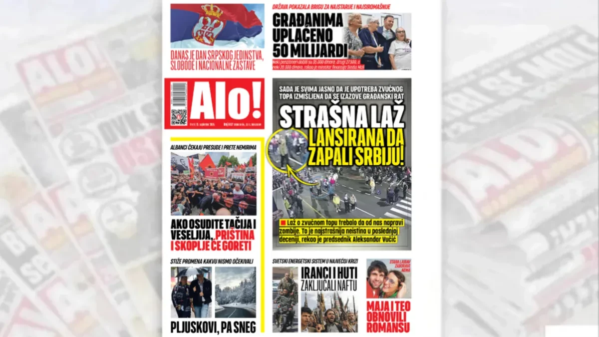 Upotreba zvučnog topa izmišljena da se izazove građanski rat: Strašna laž lansirana da zapali Srbiju!