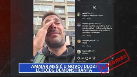 Ammar Mešić u novoj ulozi letećeg demonstranta