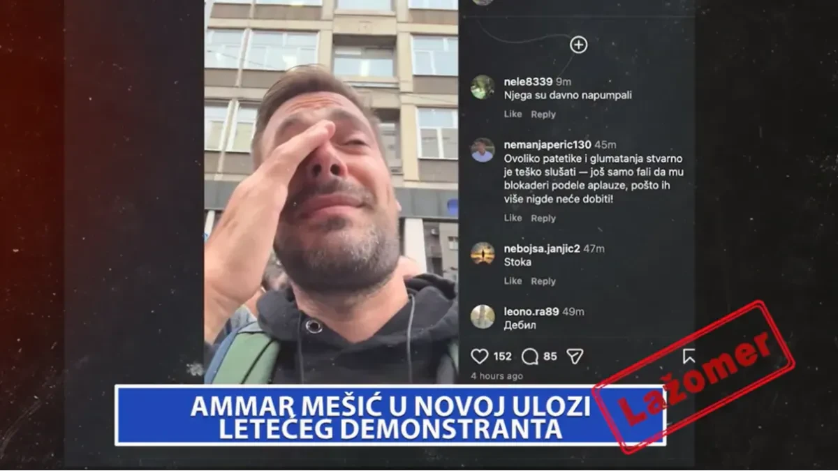 Ammar Mešić u novoj ulozi letećeg demonstranta
