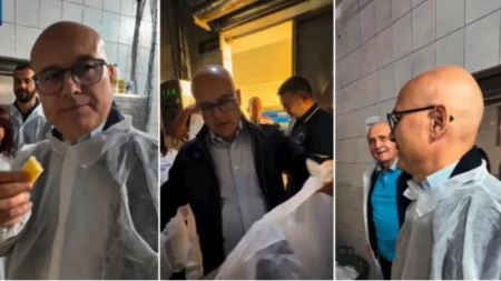Ko se više pita u porodici Vučević: Lider naprednjaka u ful opremi obišao mlekaru – skafander je tu, pravila se poštuju, a gde je kapica?