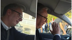 Sam za volanom, narod u neverici! Nema šofera?! Vučić otkrio kako reaguju ljudi kad ga vide da ulazi u škodu i pali motor (VIDEO)