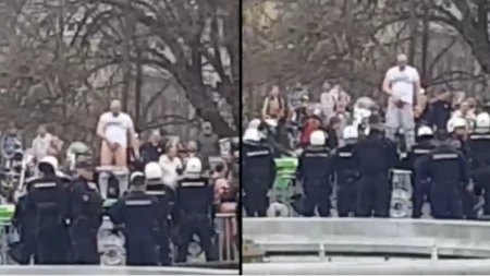 Blokader skinuo gaće ispred Skupštine: Evo šta su oni ponudili Srbiji (FOTO)