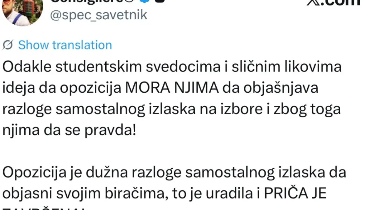 Opšta svađa u redovima blokadera! "Šta se vas tiče kako će opozicija na izbore, šta ima vama da objašnjavaju!"