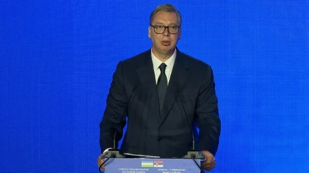 "Verujem da ćemo avio liniju uspostaviti u roku do osam meseci" Vučić govori na poslovnom forumu Srbije i Uzbekistana (FOTO/VIDEO)