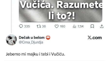 Užas! Jeziva uvreda blokadera: J***o ti majku i tebi i Vučiću!