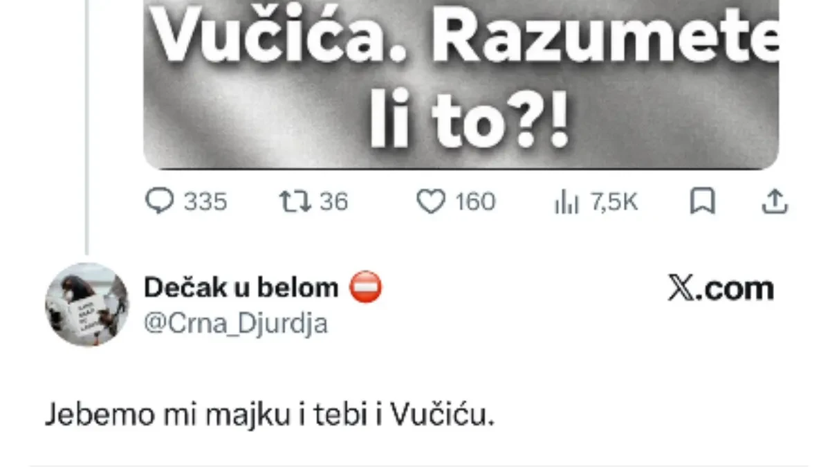 Užas! Jeziva uvreda blokadera: J***o ti majku i tebi i Vučiću!