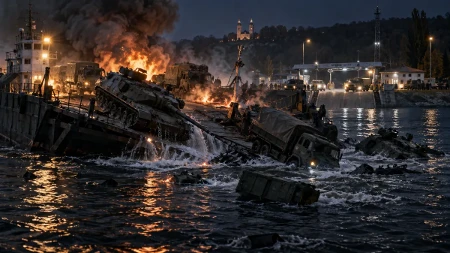 Noćni udar napravio haos na Dunavu: Pogođen transport sa teškom NATO tehnikom?